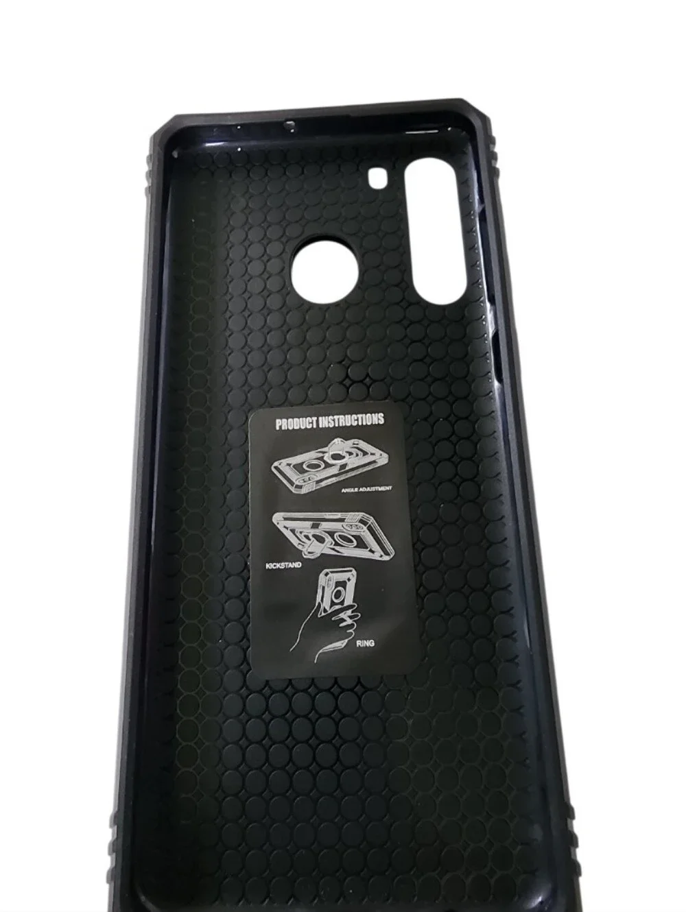 Black Rugged Phone Case w/ 2 Screen Protectors - Samsung Galaxy A21